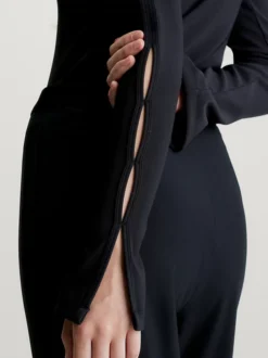 Calvin Klein Split Sleeve Roll Neck Top -Calvin Cloth Shop J20J222014 BEH alternate3