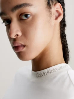 Calvin Klein Slim Logo Collar T-shirt -Calvin Cloth Shop J20J222015 YBI alternate3