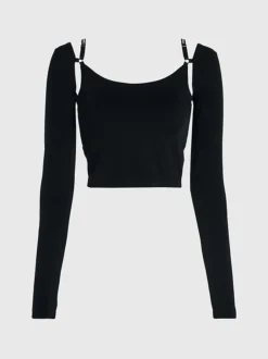 Calvin Klein Strap Detail Long Sleeve Top 11 Calvin Klein Strap Detail Long Sleeve Top -Calvin Cloth Shop J20J222018 BEH alternate4