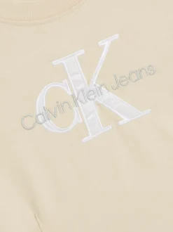 Calvin Klein Cropped Monogram T-shirt -Calvin Cloth Shop J20J222069 ACJ alternate7