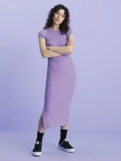 Calvin Klein Slim Rib-Knit Midi Dress