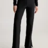 Calvin Klein Straight Ribbed Jersey Trousers -Calvin Cloth Shop J20J222192 BEH main