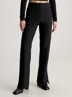 Calvin Klein Straight Ribbed Jersey Trousers