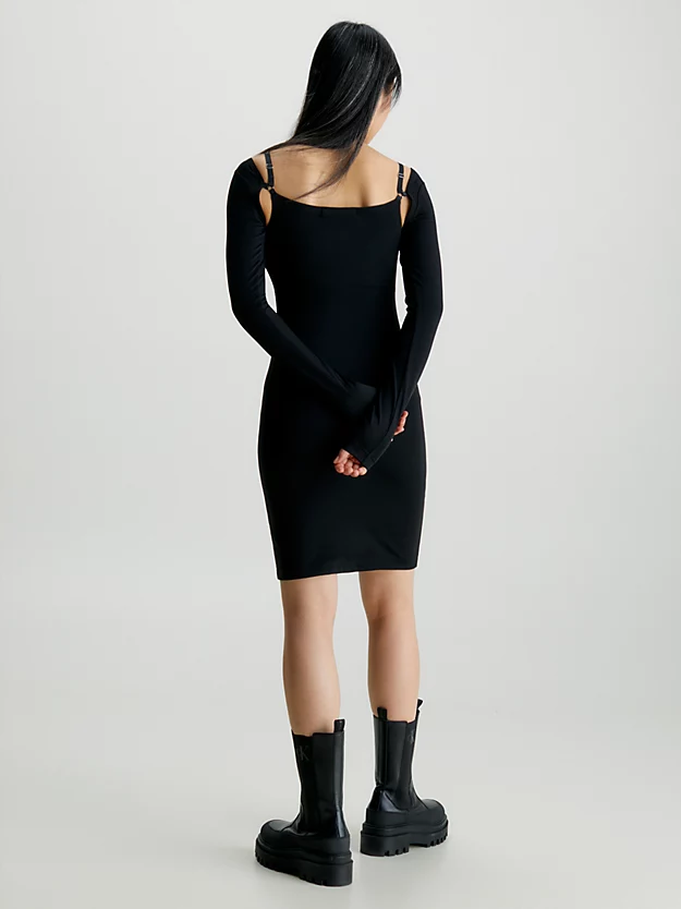 Calvin Klein Strap Detail Bodycon Mini Dress 4 Calvin Klein Strap Detail Bodycon Mini Dress - Image 2