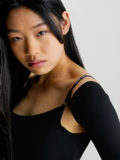 Calvin Klein Strap Detail Bodycon Mini Dress 9 Calvin Klein Strap Detail Bodycon Mini Dress -Calvin Cloth Shop J20J222193 BEH alternate2