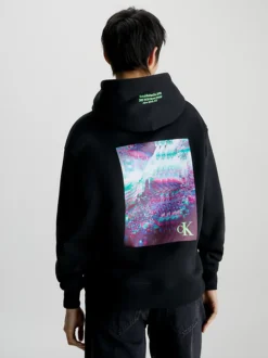 Calvin Klein Relaxed Logo Appliqué Hoodie