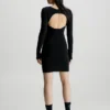 Calvin Klein Cotton Knit Open Back Dress -Calvin Cloth Shop J20J222277 BEH main