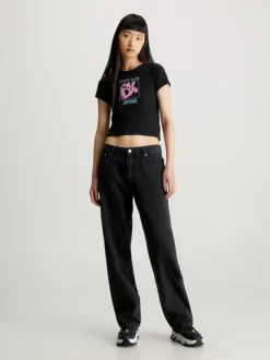 Calvin Klein Slim Cotton Logo T-shirt -Calvin Cloth Shop J20J222345 BEH alternate4