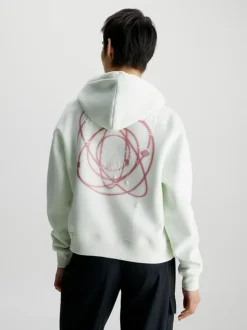 Calvin Klein Back Print Zip Up Hoodie -Calvin Cloth Shop J20J222377 LCE alternate2