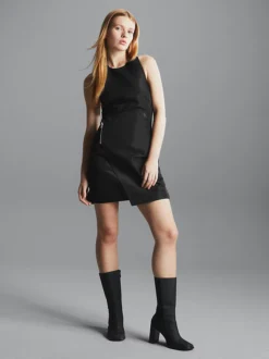 Calvin Klein Halter Neck Wrap Dress