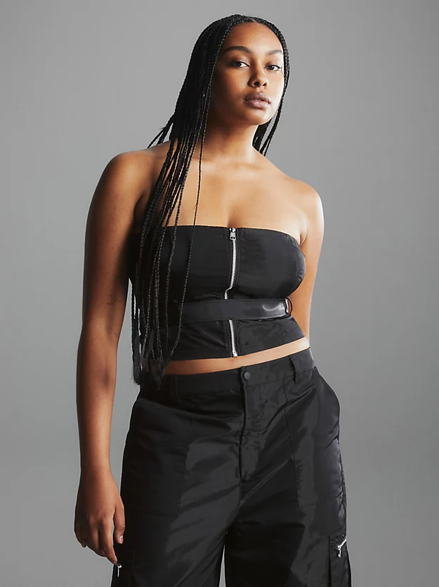 Calvin Klein Zip Up Corset Top 3 Calvin Klein Zip Up Corset Top