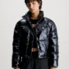 Calvin Klein Cropped High Shine Puffer Jacket -Calvin Cloth Shop J20J222710 BEH main