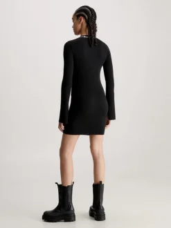 Calvin Klein Logo Collar Jumper Dress -Calvin Cloth Shop J20J222719 BEH alternate2