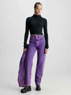 Calvin Klein Slim Ribbed Cropped Jumper -Calvin Cloth Shop J20J222722 BEH alternate3