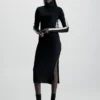 Calvin Klein Slim Ribbed Maxi Dress -Calvin Cloth Shop J20J222728 BEH main