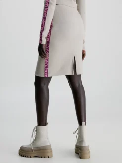 Calvin Klein Slim Ribbed Logo Tape Skirt -Calvin Cloth Shop J20J222730 PED alternate2