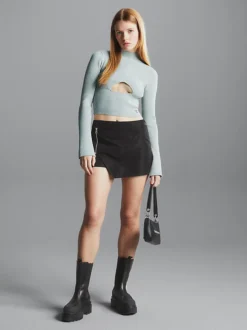 Calvin Klein Side Zip Mini Skort -Calvin Cloth Shop J20J222928 BEH alternate4