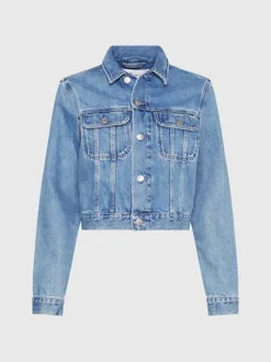 Calvin Klein 90's Cropped Denim Jacket -Calvin Cloth Shop J20J223014 1A4 alternate4