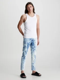 Calvin Klein Bleached Dad Jeans 10 Calvin Klein Bleached Dad Jeans -Calvin Cloth Shop J30J322828 1A4 alternate3