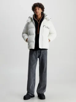 Calvin Klein Crinkle Nylon Puffer Jacket -Calvin Cloth Shop J30J323708 YBI alternate4
