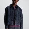 Calvin Klein Zip Up Sherpa Denim Jacket -Calvin Cloth Shop J30J323900 1BZ main