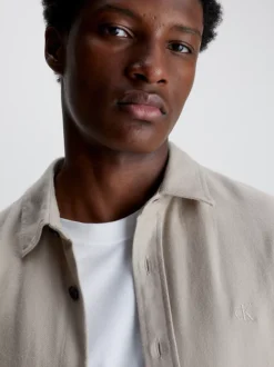 Calvin Klein Cotton Flannel Shirt -Calvin Cloth Shop J30J323972 PED alternate3