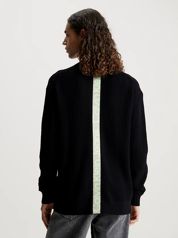 Calvin Klein Cotton Logo Tape Jumper 4 Calvin Klein Cotton Logo Tape Jumper - Image 2