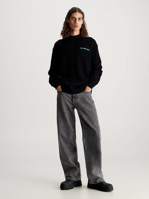 Calvin Klein Cotton Logo Tape Jumper 6 Calvin Klein Cotton Logo Tape Jumper - Image 4