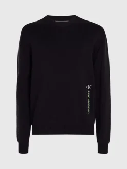 Calvin Klein Cotton Knit Jumper -Calvin Cloth Shop J30J323977 BEH alternate4