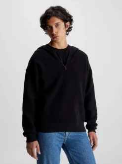 Calvin Klein Cotton Waffle Hooded Jumper