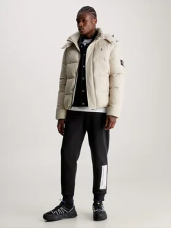 Calvin Klein Cotton Blend Fleece Joggers -Calvin Cloth Shop J30J324053 BEH alternate4