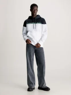 Calvin Klein Relaxed Colour Block Hoodie -Calvin Cloth Shop J30J324089 YAF alternate4