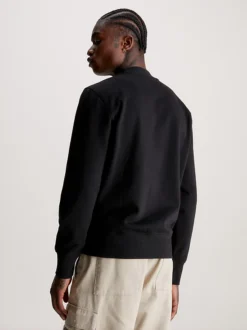 Calvin Klein Cotton Blend Fleece Sweatshirt -Calvin Cloth Shop J30J324092 BEH alternate2
