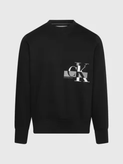 Calvin Klein Cotton Blend Fleece Sweatshirt -Calvin Cloth Shop J30J324092 BEH alternate5