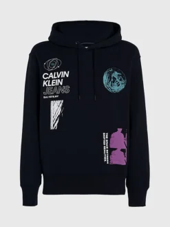 Calvin Klein Relaxed Multi Logo Hoodie 13 Calvin Klein Relaxed Multi Logo Hoodie -Calvin Cloth Shop J30J324103 BEH alternate5