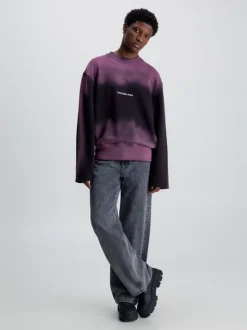 Calvin Klein Relaxed Spray Print Sweatshirt -Calvin Cloth Shop J30J324105 BEH alternate3