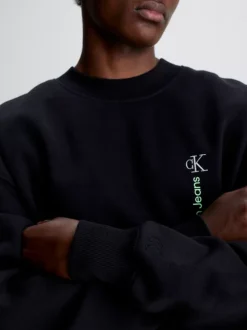 Calvin Klein Oversized Cotton Sweatshirt -Calvin Cloth Shop J30J324119 BEH alternate3