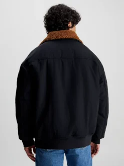 Calvin Klein Reversible Sherpa Bomber Jacket 13 Calvin Klein Reversible Sherpa Bomber Jacket -Calvin Cloth Shop J30J324123 BEH alternate3
