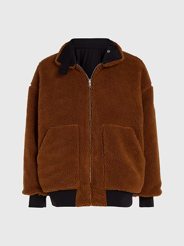 Calvin Klein Reversible Sherpa Bomber Jacket 9 Calvin Klein Reversible Sherpa Bomber Jacket - Image 7