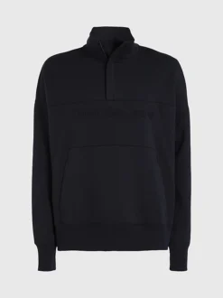 Calvin Klein Oversized Zip Neck Sweatshirt -Calvin Cloth Shop J30J324149 BEH alternate5