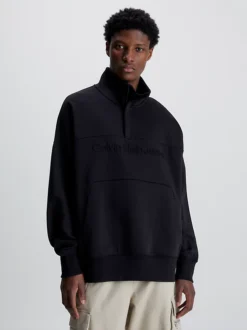 Calvin Klein Oversized Zip Neck Sweatshirt