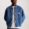 Calvin Klein Zip Up Padded Denim Jacket 1 Calvin Klein Zip Up Padded Denim Jacket -Calvin Cloth Shop J30J324290 1A4 main