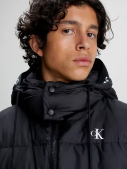 Calvin Klein Lightweight Logo Tape Puffer Jacket -Calvin Cloth Shop J30J324330 BEH alternate3