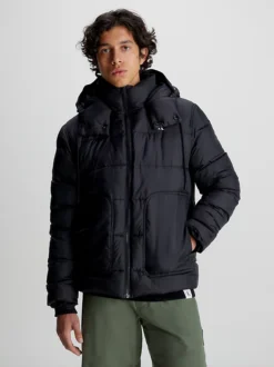 Calvin Klein Lightweight Logo Tape Puffer Jacket