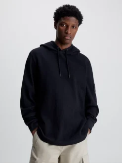Calvin Klein Cotton Waffle Badge Hoodie