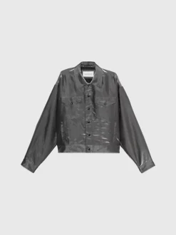 Calvin Klein Relaxed Metallic Trucker Jacket -Calvin Cloth Shop J30J324701 0GK alternate5