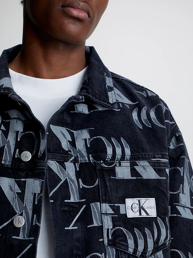Calvin Klein All-Over Logo Denim Jacket 5 Calvin Klein All-Over Logo Denim Jacket - Image 3