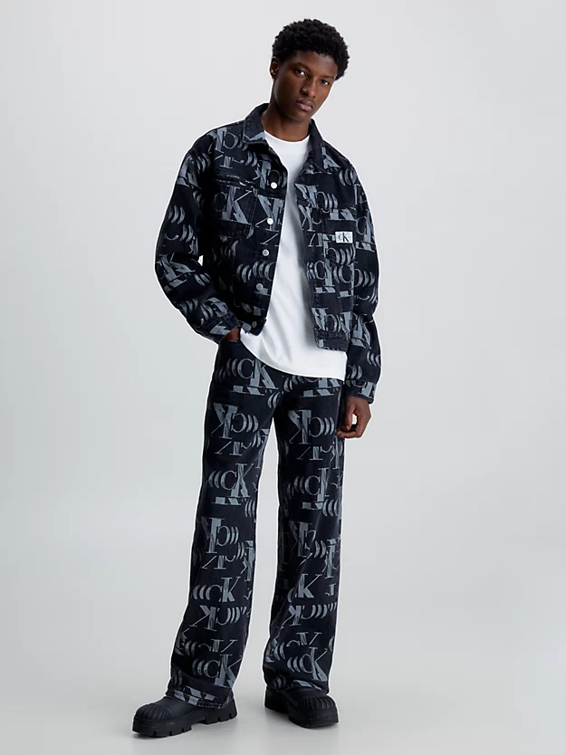 Calvin Klein All-Over Logo Denim Jacket 6 Calvin Klein All-Over Logo Denim Jacket - Image 4