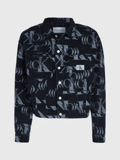 Calvin Klein All-Over Logo Denim Jacket 11 Calvin Klein All-Over Logo Denim Jacket -Calvin Cloth Shop J30J324737 1BY alternate4