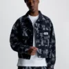 Calvin Klein All-Over Logo Denim Jacket